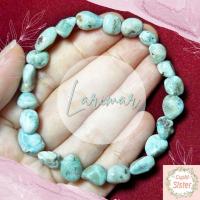 ราคา CupidSister สร้อยข้อมือหิน ลาริมาร์ Larimar ทรงอิสระ Free Form หินแห่งการพัฒนาความสัมพันธ์ หินหาคู่แท้ คละไซส์ (28059862697)