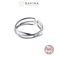 ราคา DAVINA Ladies Mocha Ring Sterling Silver 925 - Adjustable S925 Silver Womens Ring (28765198372)