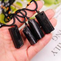 ราคา จี้สร้อยคอนมธรรมชาติหินคริสตัลสีดำทัวร์มาลีน กรวดหินหยาบ แฟชั่นหรู (41870642878)