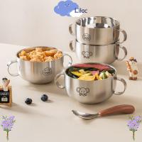 ราคา LILAC ชามเด็ก,หูคู่หนาชามอาหารเด็ก,ป้องกันน้ําร้อนลวกลายน่ารักสองชั้นฉนวนกันความร้อนภาชนะบรรจุอาหารอุปกรณ์ครัว (41711311833)