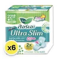 ราคา แพ็ค 60 ชิ้น ลอรีเอะ อัลตร้าสลิม ผ้าอนามัยแบบมีปีก ขนาด 22.5 ซม. (6ห่อ x 10 ชิ้น) (29540955394)