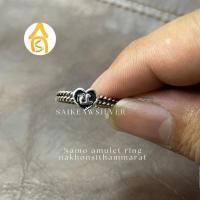 ราคา แหวนนะโม แหวนหัวนะโมเงินแท้ แหวนนะโมหัวใจ แหวนถมหัวนะโมเงินแท้ เงินแท้มีใบรับประกัน (26278341069)