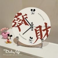 ราคา Solivoya Mickey นาฬิกาตกแต่งห้องนั่งเล่นเดสก์ท็อปนาฬิกาตั้งโต๊ะ Creative Mute Wall Clock นาฬิกาเรียบง่ายลูกตุ้มเดสก์ท็อป (40062292674)
