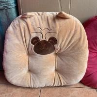 ราคา หมอนรองนั่ง เบาะรองนั่ง ลายหน้าน้องหมาปัก ขนาด45*45ซม. สีครีมเข็ม ไม่จืดนะค้า (5837240637)