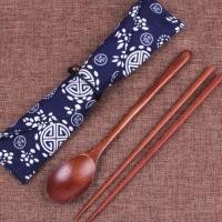 ราคา พร้อมส่งจากไทยตะเกียบ+ช้อนไม้ สไตล์เกาหลีในถุงผ้าสวยหรู (4116866163)