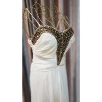 ราคา ชุดราตรีสีขาว ชุดออกงานสีขาว size M สีครีม ชุดราตรี ชุดออกงาน ชุดเพื่อนเจ้าสาว ชุดออกเดท ชุดไปงานแต่ง ชุดปาร์ตี้ งานป้าย (27376897212)