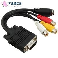 ราคา NAESV VGA to S-Video บ้านที่ใช้งานได้จริง VGA เป็น AV 3 RCA TV Out Converter (28983621394)