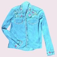 ราคา เสื้อ ยีนส์บาง ปักดอก แต่งริมโครเชต์ (41668824239)