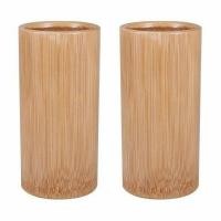 ราคา แก้วไม้ไผ่ขนาดจัมโบ้ 2 ใบ ถ้วยไม้ไผ่หนาเรียบ พร้อมใช้งาน (43014613231)