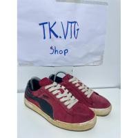 ราคา Puma red black suede authentic มือ2 (42354704112)