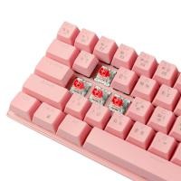 ราคา Tsunami MK-61 Sakura Pink Red Switch MINI 60% Compact Mechanical Keyboard คีบอร์ดเกมมิ่ง ประกัน 2ปี (12796494621)