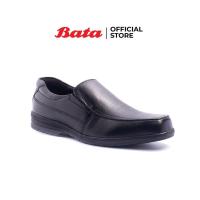 ราคา BATA MEN'S DRESS รองเท้าลำลองชาย หนังแท้ LEATHER แบบสวม หัวมนแบน สีดำ รหัส 8546327 (5626051639)