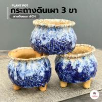 ราคา กระถางดินเผา 3 ขา ลายดินแตก #CH กระบองเพชร ไม้อวบน้ำ Cactus&Succulent (8184176969)