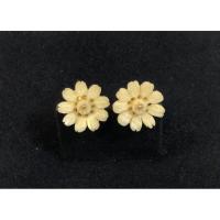 ราคา ต่างหูดอกเดซี่ ง.แท้ก้านและแป้นทองคำแท้90% (8347541595)