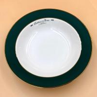 ราคา J311 จานก้นลึก Adam&Eve เขียวเข้ม ขอบทอง (10638262852)