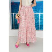 ราคา ผลิตภัณฑ์ DEFECTIVE กระโปรงยาวทรงบาน-ชีฟองผ้าไหมกุหลาบ 33023P14 - Toson (24992854586)