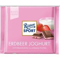ราคา Ritter Sport milk chocolate with strawberry yogurt 100 g (22255091013)