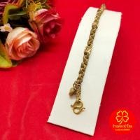 ราคา สร้อยข้อมือทองเหลืองลายผ่าหวายห้อยจี้หัวใจตัดลาย ความยาว 7 นิ้ว งานทองเหลืองแท้ งานดิบไม่ได้ชุบ (25225163675)