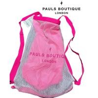 ราคา PAULS BOUTIQUES กระเป๋าตาข่าย ซับในสีชมพู ไปทะเลสวยๆ ใหม่ (19778692690)