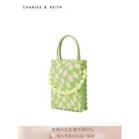 ราคา CHARLES &amp; KEITH กระเป๋าメッセンเจอร์ ดีไซน์ขอบคลื่น และตารางเช็คเกอร์ (43422770814)