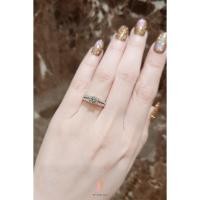 ราคา แหวนเพชรชู บ่าข้าง 2แถว ฝังเพชรตรงกระเปาะ (26703084185)