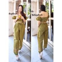 ราคา ชุดลายไทย เซ้ทเสื้อ กางเกงขาม้าลายไทย สวยๆเลย เสื้อผ้าคนอ้วน bigsize เสื้อผ้าสาวอวบ (1996253774)