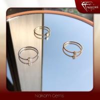 ราคา นคร เจมส์ แหวนเพชรแท้ ทองคำแท้14K(ทอง58.5%)ดีไซน์สุดหรูฝังเพชรประดับกลาง ขายได้ จำนำได้ พร้อมใบรับป (29217875744)