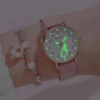 ราคา นาฬิกาข้อมือควอตซ์ลําลอง สายหนัง เรืองแสง แบบเรียบง่าย สําหรับผู้หญิง (15762453381)
