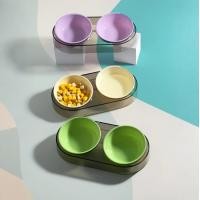 ราคา ชามใส่อาหารสุนัขและแมวสีมาการองสไตล์อินแบบใสพร้อมน้ำและอาหารรวมอยู่ในภาชนะอาหารแมวและสุนัขในใบเดียว (28523184367)