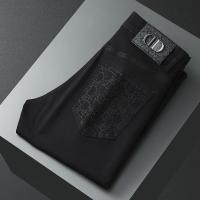 ราคา DIOR1314 Thin Mens Jeans Slim-fit Stretch Black Casual (40822248734)