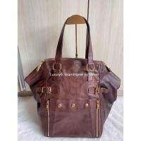ราคา Yves Saint Laurent YSL Brown Downtown Leather Tote Bag (26560420430)
