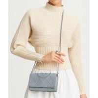 ราคา ,งาน Shop NEW Tory Burch Fleming Soft Chain Wallet Blue Clay uie (29726300376)