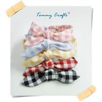 ราคา Tommy Crafts ผ้าคาดผมโบว์ผ้าคอตตอน ลายตารางใหญ่ ไซส์เด็ก/ไซส์ผู้ใหญ่ cotton Headbands (7435444188)