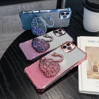 ราคา GlitterปลอกใสสําหรับApple iPhone 11 Pro MaxกรณีiPhone 6 6S 7 8 Plus SE X XS Max XRฝาครอบBlingเพชรหงส์ยืนยึดกันกระแทกใสนุ่มเคสโทรศัพท์ (42755233430)