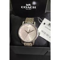 ราคา นาฬิกา COACH#14503873 สายหนัง+แคนวาส ลายตัวC หน้าปัดสีชมพู ของแท้ (19732034370)