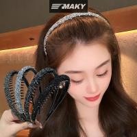 ราคา Llph ลื่น Rhinestone ผม Hoops ผู้หญิงฟันยืดหยุ่น s สําหรับผู้หญิงเงาผม Hoops LLP (28904404087)