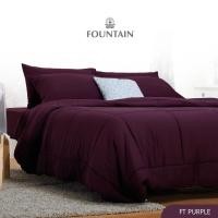 ราคา Fountain FT Purple รุ่น Color สีพื้น โทนม่วงเข้ม สัมผัสนุ่มสบายด้วยชุดเครื่องนอนฟาวน์เทน ผ้าปู ผ้าปูที่นอน ผ้านวม (14857308205)