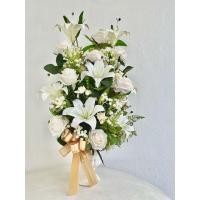 ราคา แจกันดอกไม้ประดิษฐ์โทนสีขาว ขนาด สูง 80 cm.กว้าง 40 cm. (10279275549)
