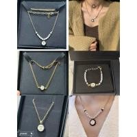 ราคา ของแท้ CHANEL 24P ใหม่สีดำและสีขาวเคลือบรอบสร้อยคอ CC สร้อยคอสร้อยคอสร้อยข้อมือ (24240405270)