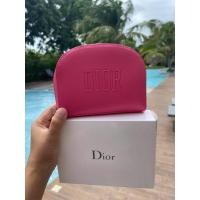 ราคา พร้อมส่งแท้ % Dior Cosmetic Bag สีชมพูเข้ม (10019875699)