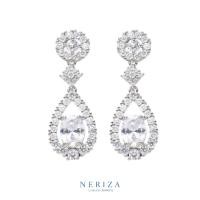 ราคา Neriza Jewelry/ต่างหูระย้าเพชรสังเคราะห์ ประกายเทียบเท่าเพชรแท้ , ต่างหูระย้า , ต่างหูออกงาน NE154 (22619963822)