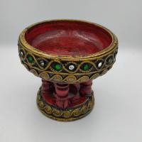 ราคา ขันโตกไม้ ทำเก่า 4 นิ้ว แบบโบราณ ถาดวางของ (7644635072)