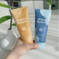 ราคา โสมควีนโกลด์ White Perfect Gold โสมควีน (หลอดฟ้า) โสมโกลด์ วิตซี (หลอดส้ม) (11095062663)