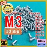 ราคา X50 Jp M3 X 6 สกรูสลักเกลียว M3X6 M3X8 M3X10 M3X12 M3X15 M3X20 (50 ชิ้น) (29792366551)
