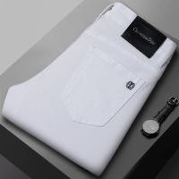 ราคา กางเกงยีนส์ผู้ชาย ทรงเพรียวกระชับ ลายใหม่จาก Dior (41022248767)