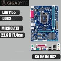 ราคา 1155/MAINBOARD/GIGABYTE GA-H61M-DS2/DDR3/Gen2-3 (18771704914)