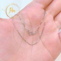 ราคา สร้อยคอทองแท้ PM ตะขอก้ามปู ทองขาวแท้ 18k Italy (750) ลายBox มีใบรับประกันจากทางร้าน (29374417923)