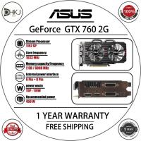 ราคา ใช้ ASUS กราฟิกการ์ด GTX 760 2GB 256Bit GDDR5 การ์ดสําหรับ nVIDIA VGA การ์ด Geforce GTX760 แข็งแกร่งกว่า GTX 750 TI GTX650 ใช้ (26669096613)