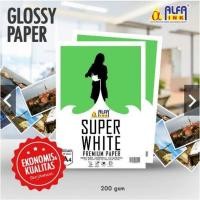 ราคา ALFAINK SUPER WHITE GLOSSY PAPER A4 200GSM (42622678211)