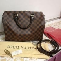 ราคา (Like new) แท้ มีของแถม LV Speedy Bandouliere 30 Speedy Ban Damier 30 ปี 2013 Louise Vuitton สปีดี้แบน มีสายยาว ของแท้ (2130817134)